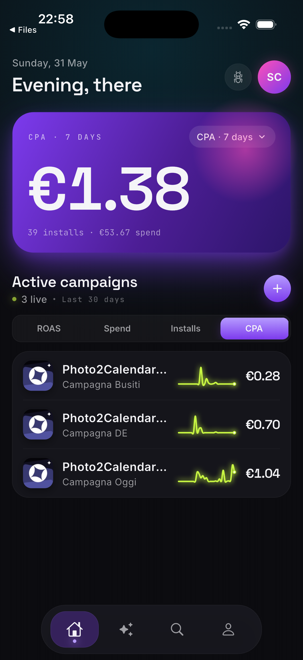 ASAPilot campaign dashboard